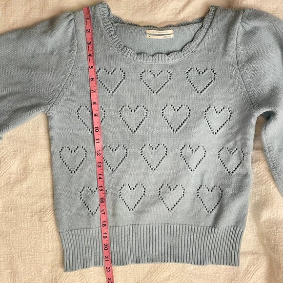 Anthropologie Blue Heart Sweater, Size Medium - Picture 12 of 12